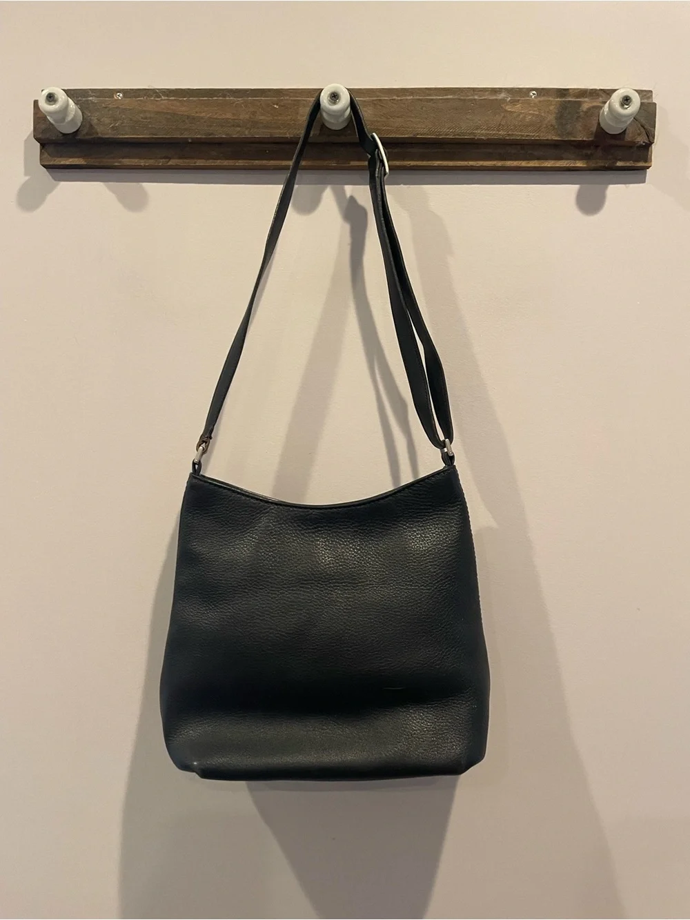 Coach Black Pebbled Leather Shoulder Bag